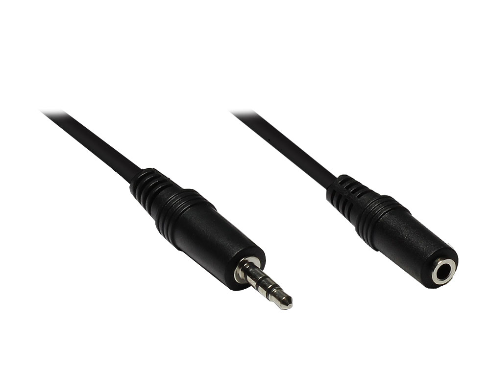 Klinkenverlängerung  3,5mm Klinke St. / Bu., Länge: 2,5m, Good Connections®