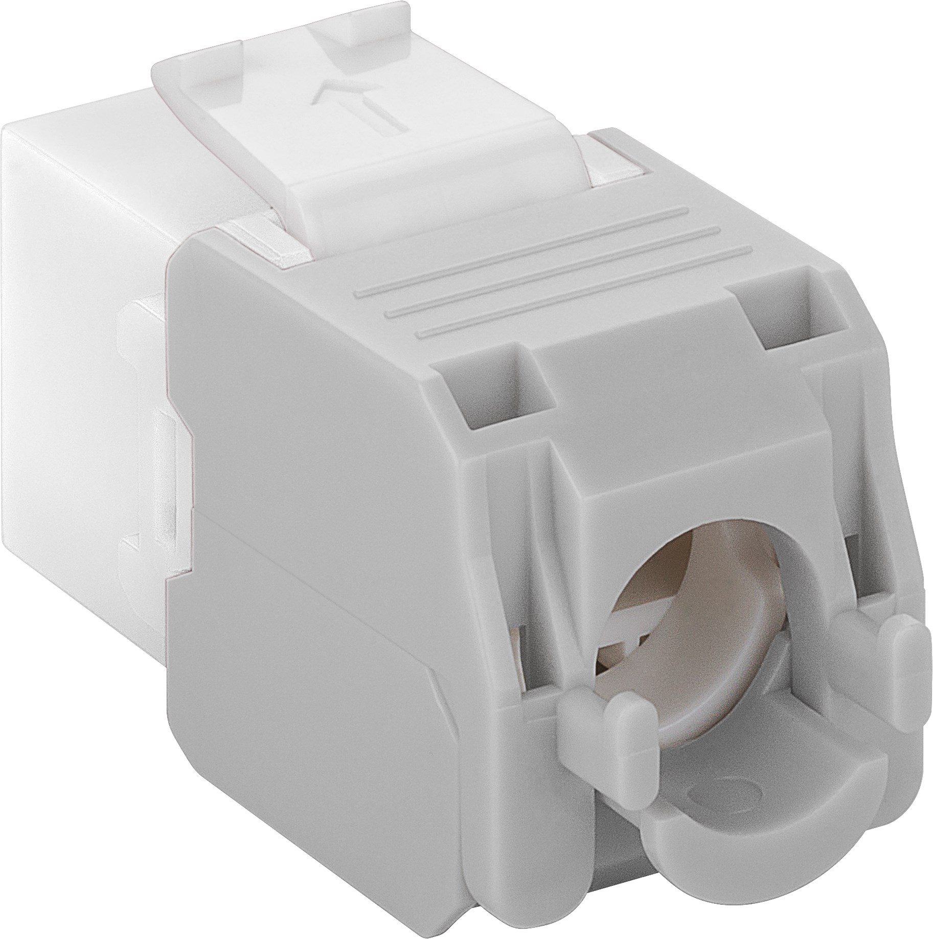 KeyStone RJ45 Jack, Cat. 6a, ungeschirmt, 500MHz, weiß