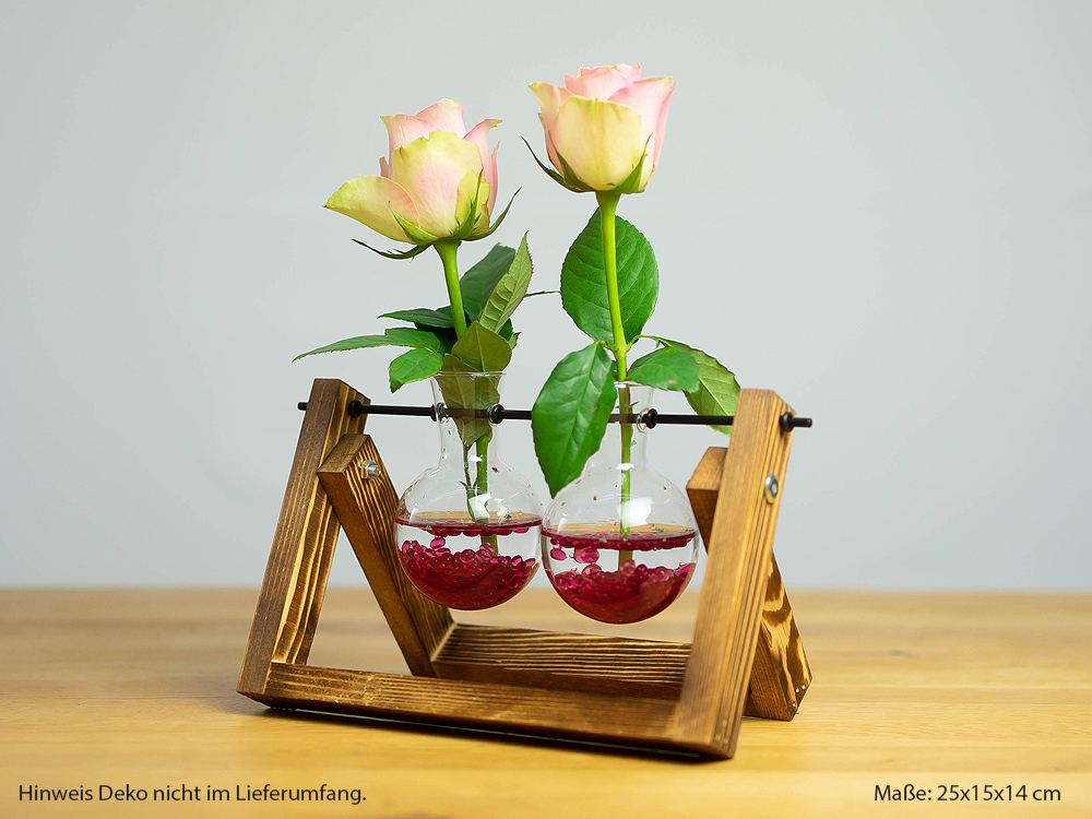 Decorative flower vase "Round flask", double