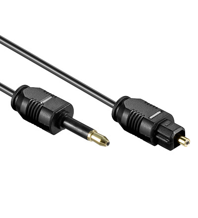 Lichtwellenleiterkabel Toslink St. an mini Toslink 3,5mm St., Ø 2,2mm, Länge 2m, Good Connections®
