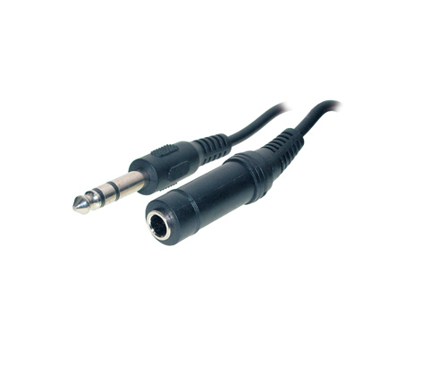 Stereo Verlängerung  6,3mm Klinke St. / Bu., Länge: 5m, Good Connections®