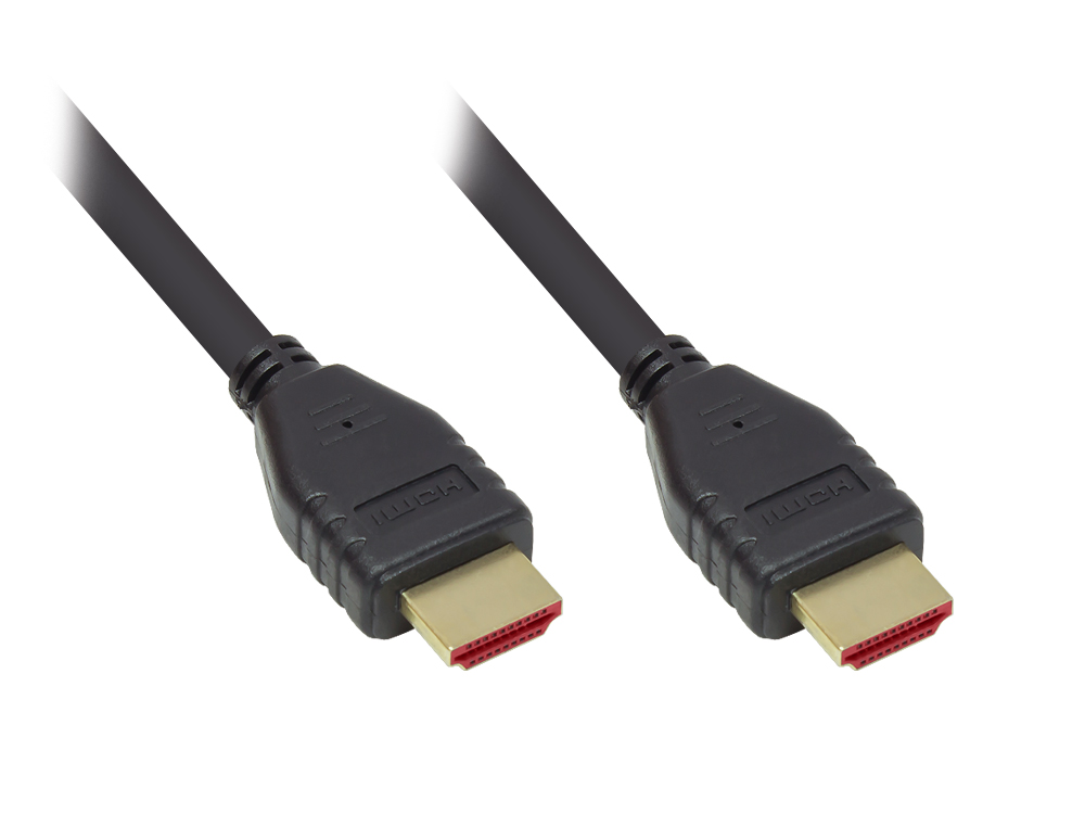 Ultra-High-Speed HDMI® 2.1 cable, 8K UHD-2 / 4K UHD, gold-plated contacts, CU, black, 2m, Good Connections®