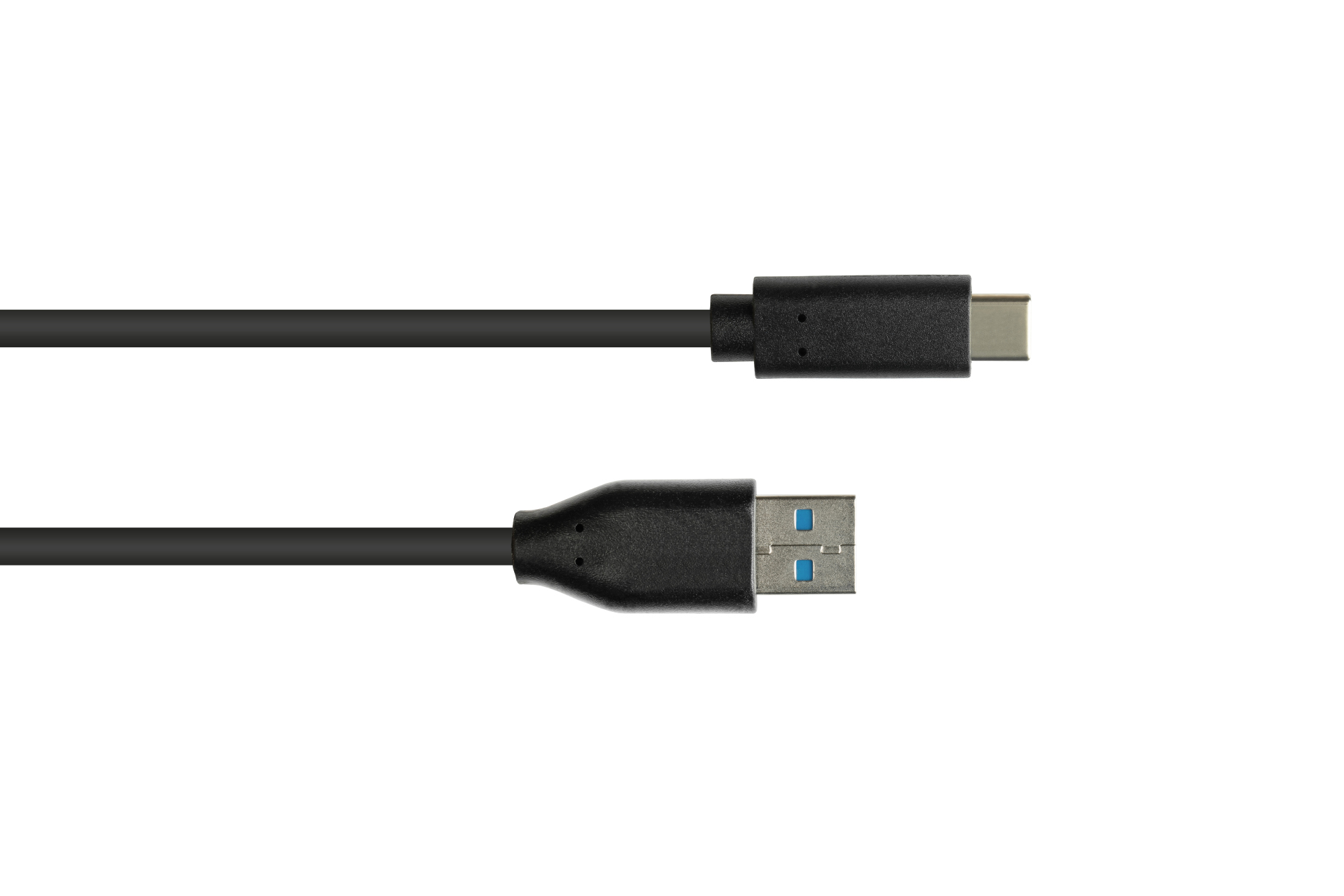 Anschlusskabel USB 3.0, USB 3.0 A Stecker an USB-C™ Stecker, CU, schwarz, 3m, Good Connections®