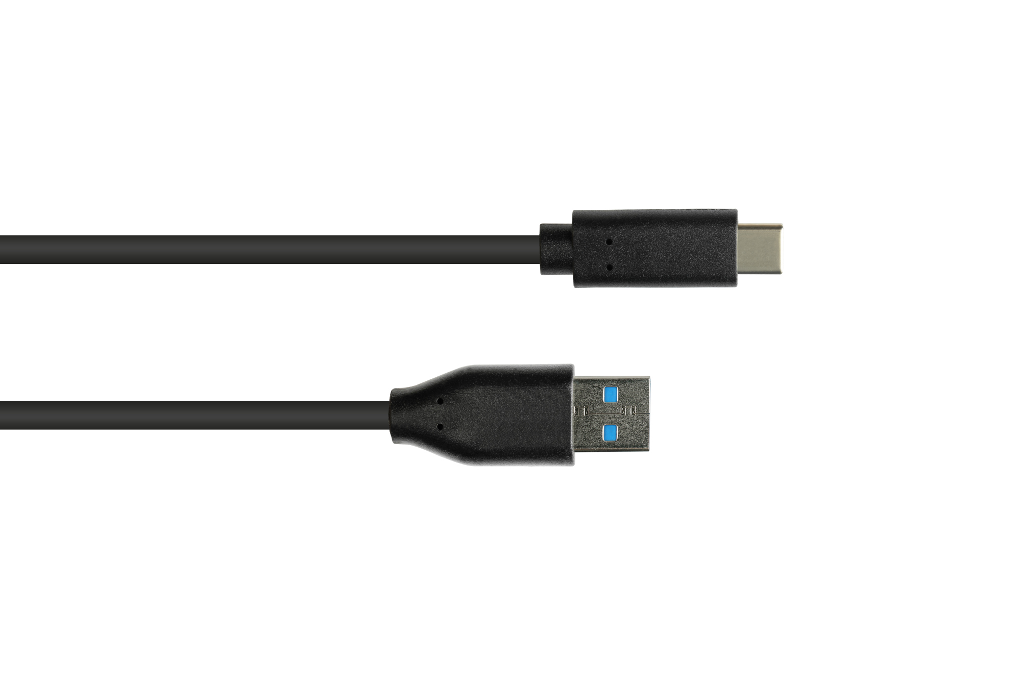 Connecting cable USB 3.2 Gen.2 (10GBit/s / 3A), male A to USB-C™ male, CU, black, 1m, Good Connections®