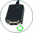USB 2.0 (C) zu 1x Seriell RS-232 1,8m Kabel mit 9 Pin Stecker, LED Anzeige, inkl. 2 Schraubenmuttern, (FTDI Chip-Set), Exsys® [EX-2311-2]