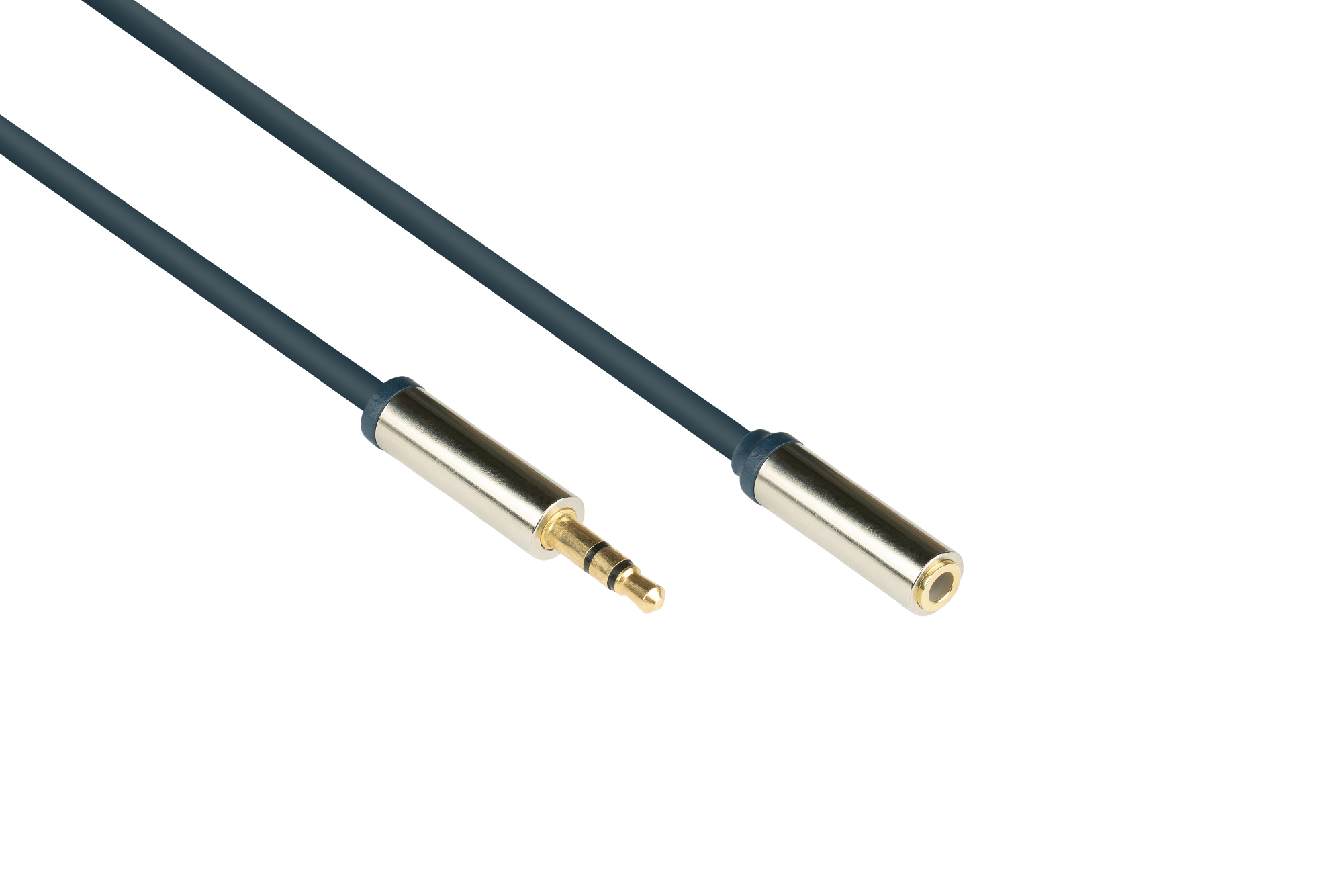 Audio Verlängerungskabel SmartFLEX, High-Quality, 3-poliger 3,5mm Klinkenstecker an Klinkenbuchse, dunkelblau, 1m, Good Connections®