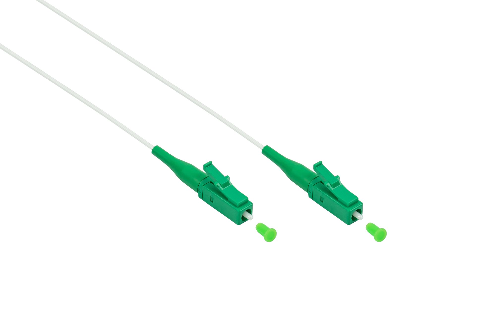 kabelmeister® LWL-Patchkabel OS2 Simplex, LC/APC - LC/APC, G.657.B3, 0,9mm, transparent, 5m
