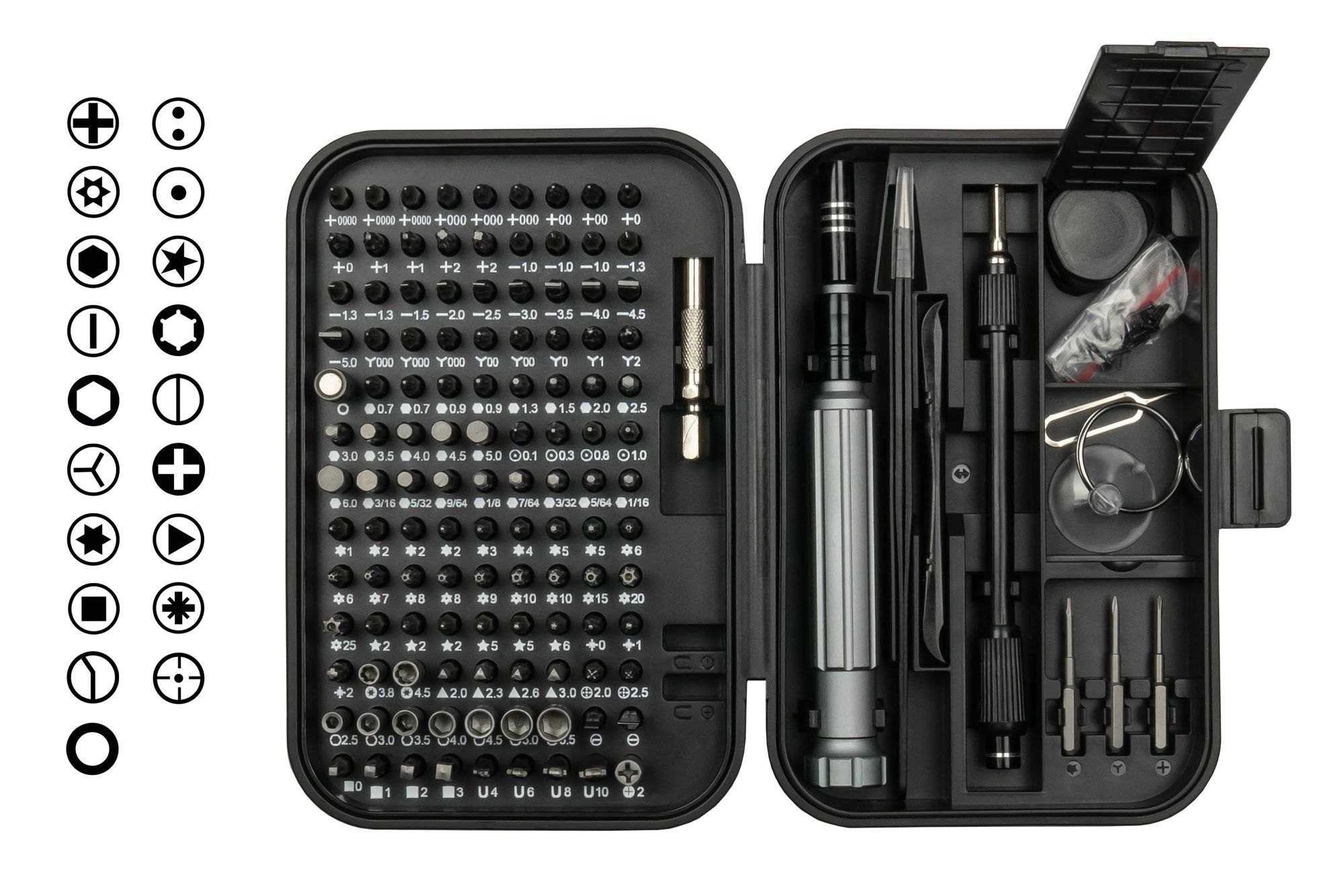 kabelmeister® Precision screwdriver set, 150 pieces, including 117x C4 bits, 3x C3 bits