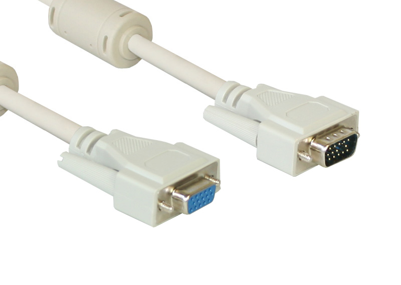 Verlängerung S-VGA Stecker auf Buchse, grau, 10m, Good Connections®