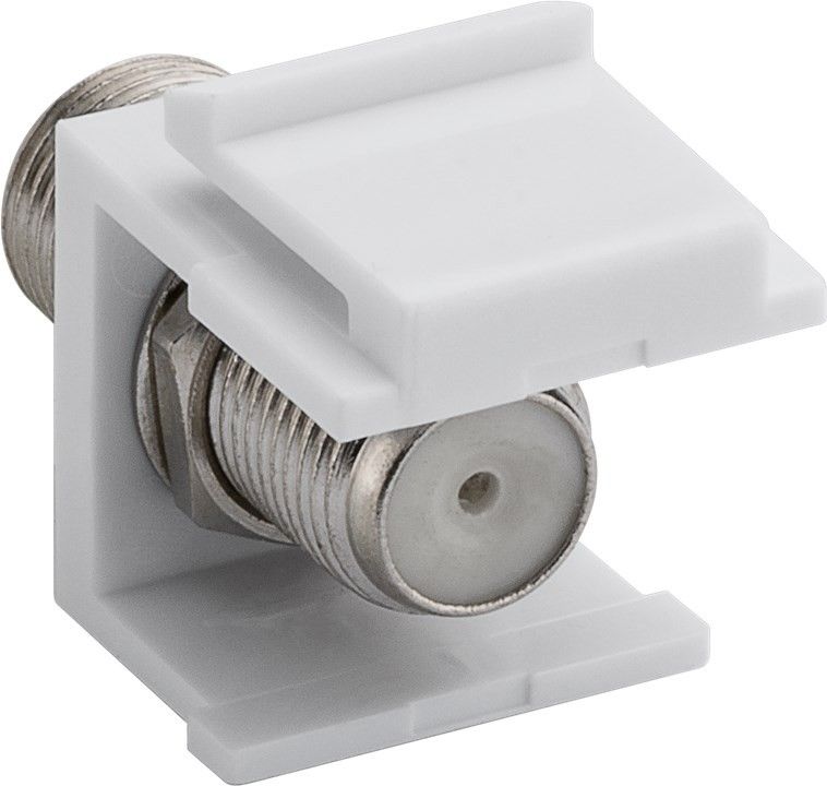 KeyStone Modul, F-Buchse an F-Buchse, Gehäuse weiß