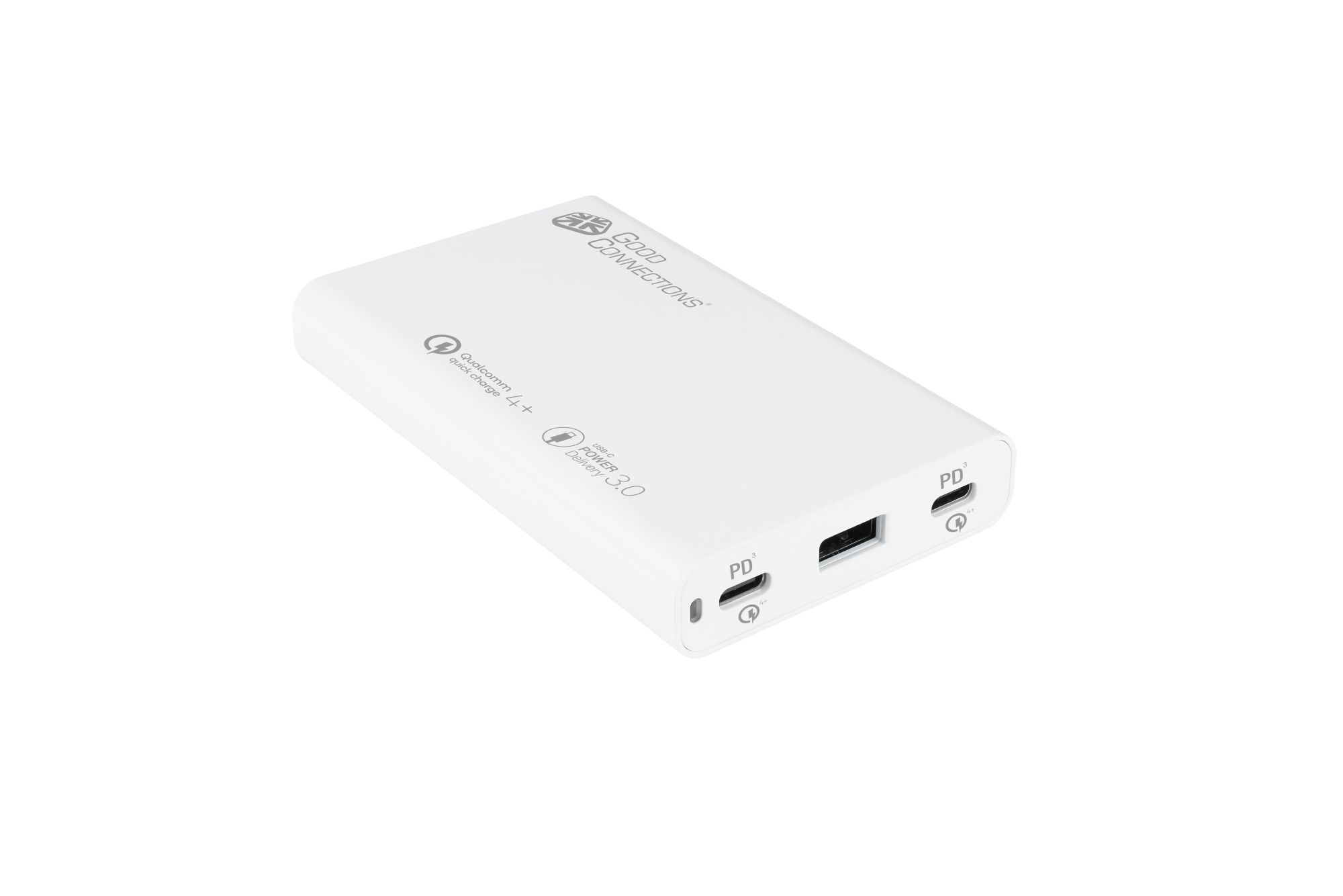 USB desktop fast charging station 65W, 3-port (2x USB-C™, 1x USB-A), white