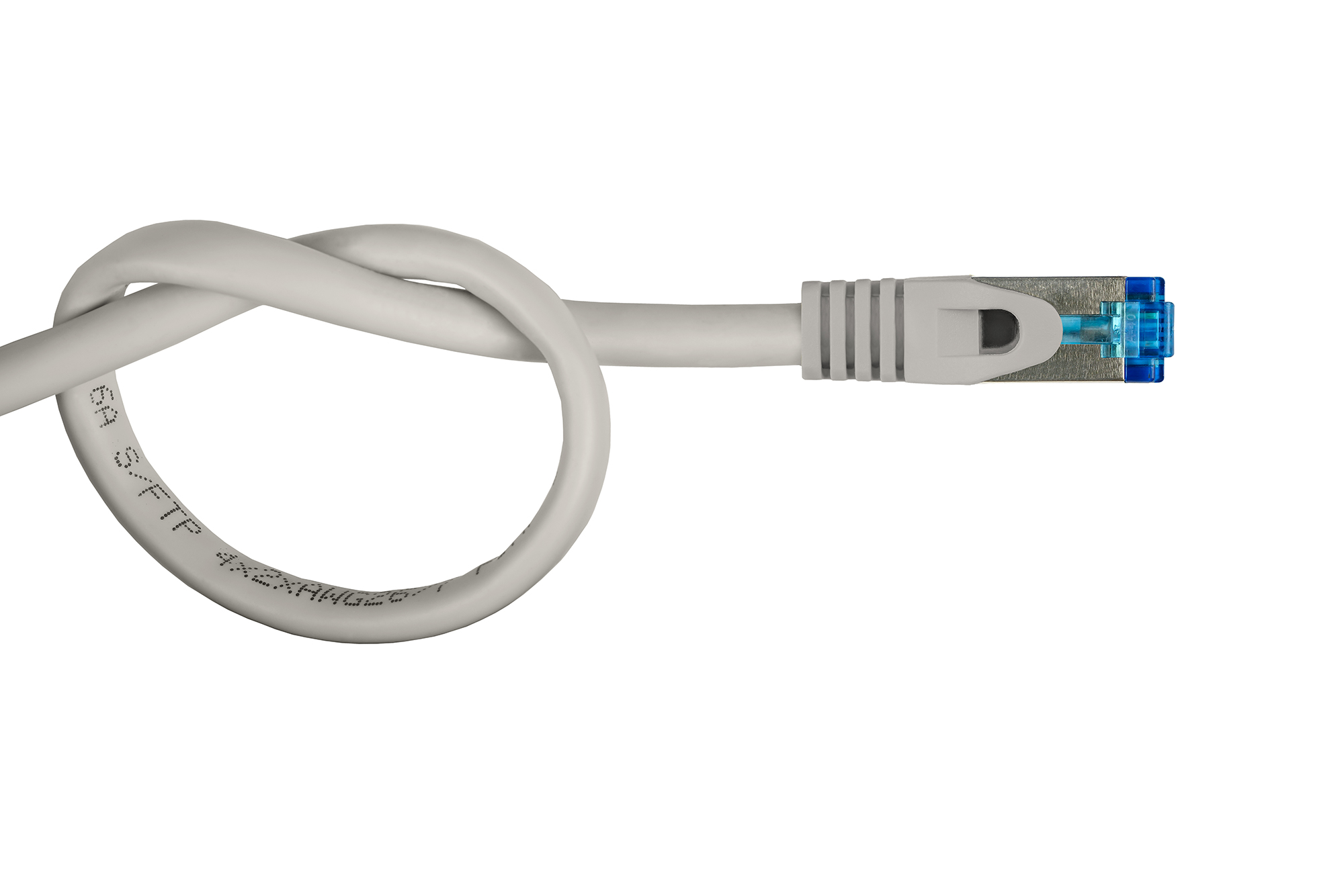 RNS® patchcable SmartFLEX, Cat.6A, S/FTP, PiMF, halogen-free (LSZH), 500MHz, grey, 0,5m, Good Connections®