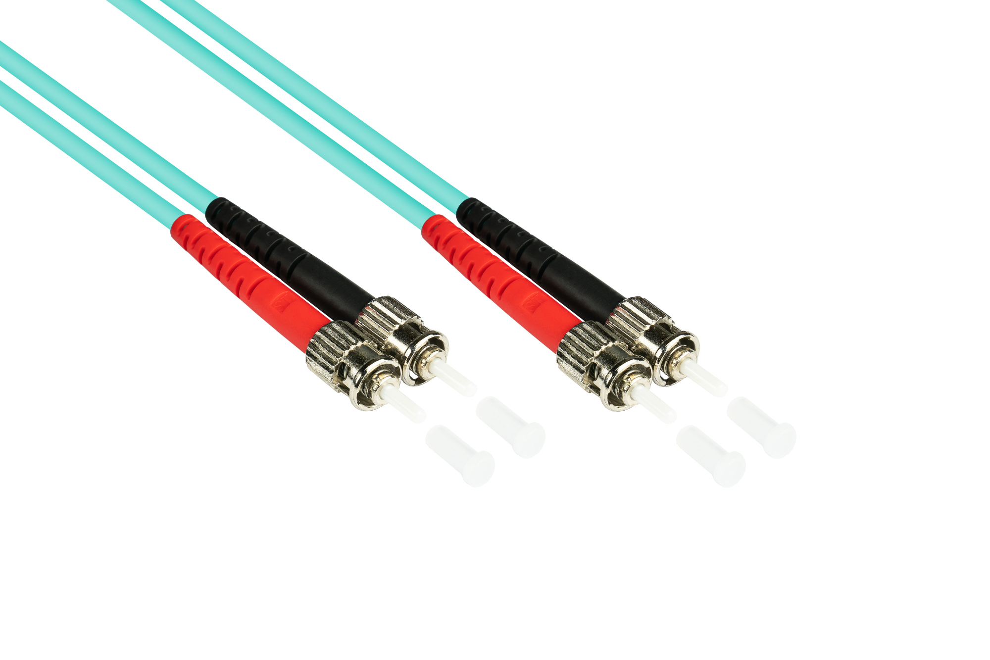 Patch cable LWL Duplex OM3 (Multimode, 50/125) ST/ST, LSZH, 2m, Good Connections®