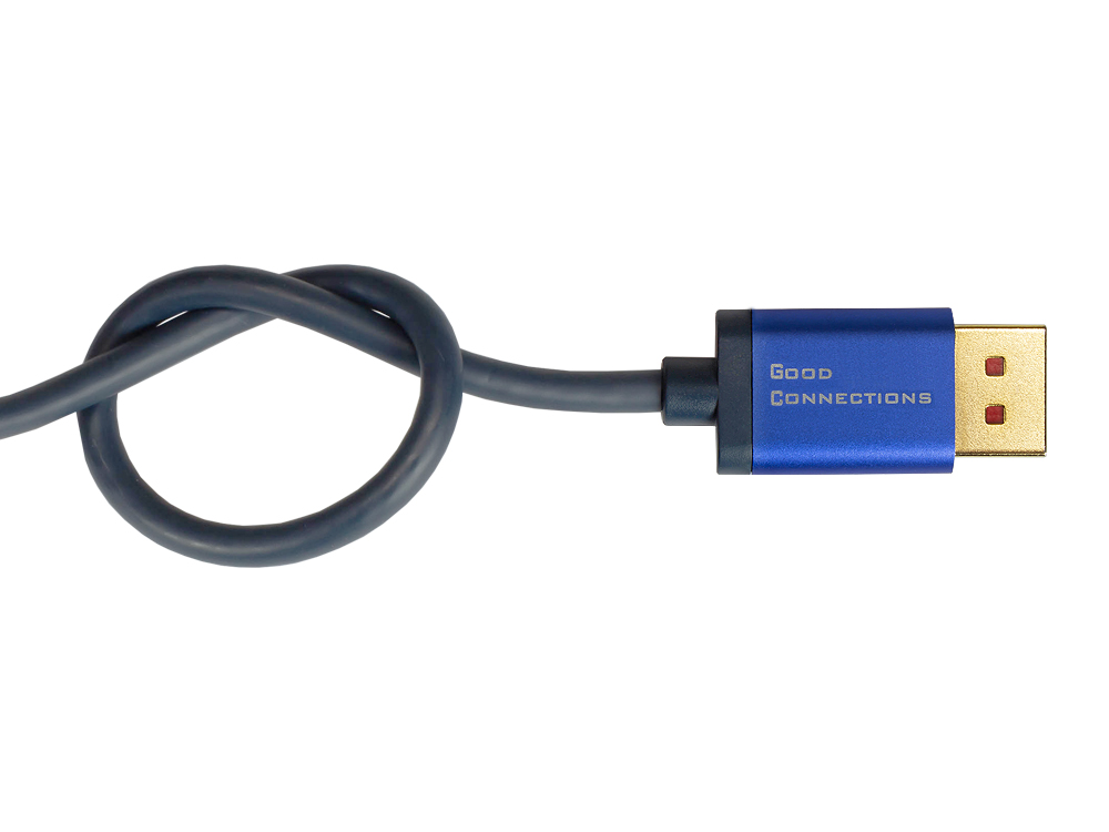 DisplayPort 1.4 to HDMI 2.0 SmartFLEX cable, 4K UHD @60Hz, aluminum housing, CU, dark blue, 3m, Good Connections®
