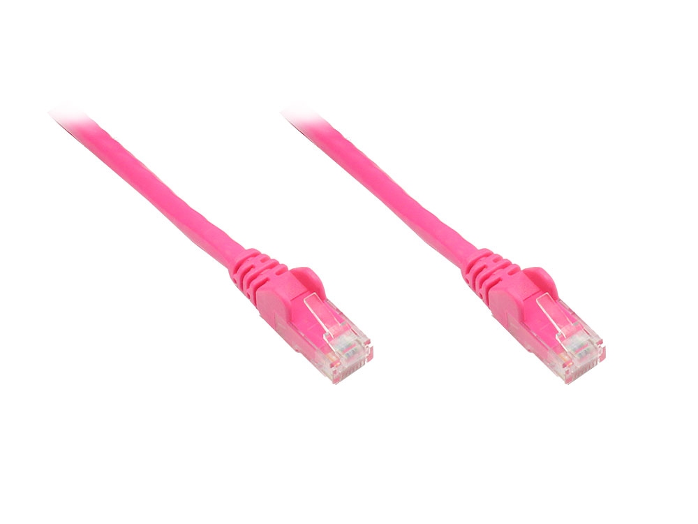 Patchkabel, Cat. 6, U/UTP, magenta, 2m, Good Connections®