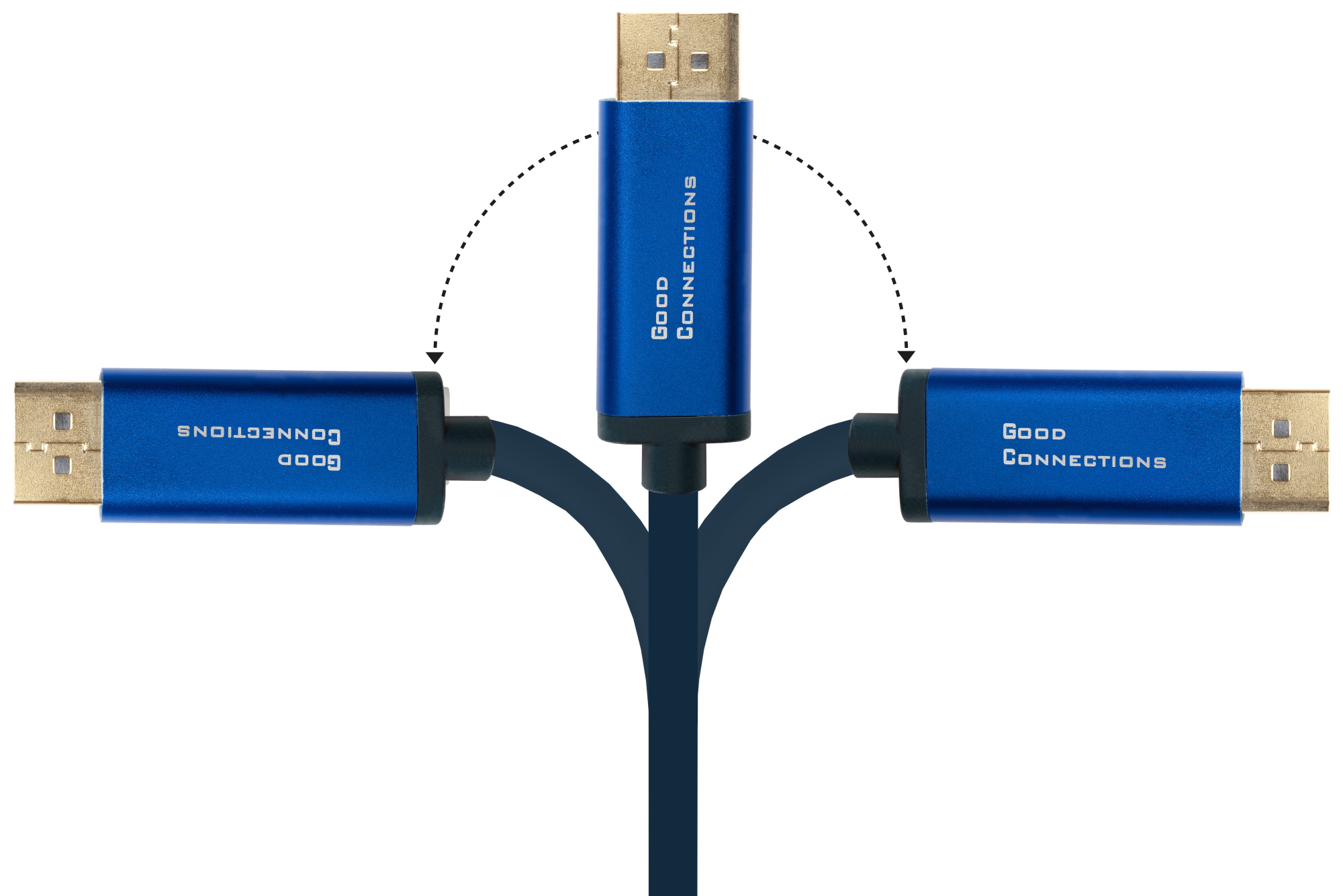 USB-C™ to DisplayPort 1.2 SmartFLEX cable, 4K UHD @60Hz, aluminium housing, CU, dark blue, 2m, Good Connections®