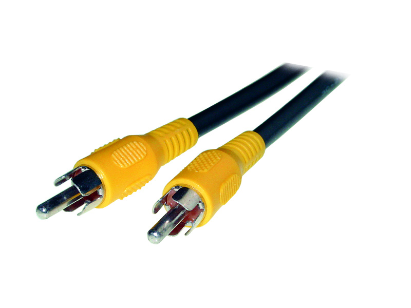 Cinch Video Verbindungskabel,  gelb, Länge: 5m, Good Connections®