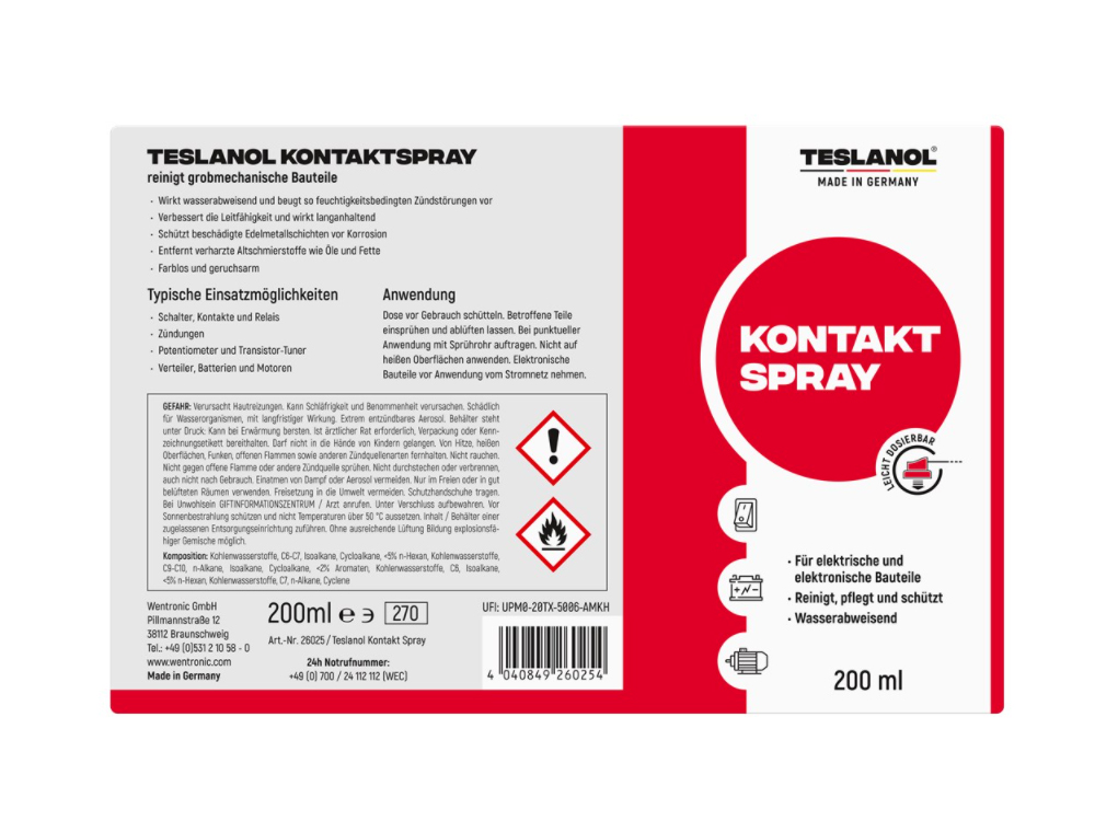 Teslanol® Kontaktspray, 200 ml