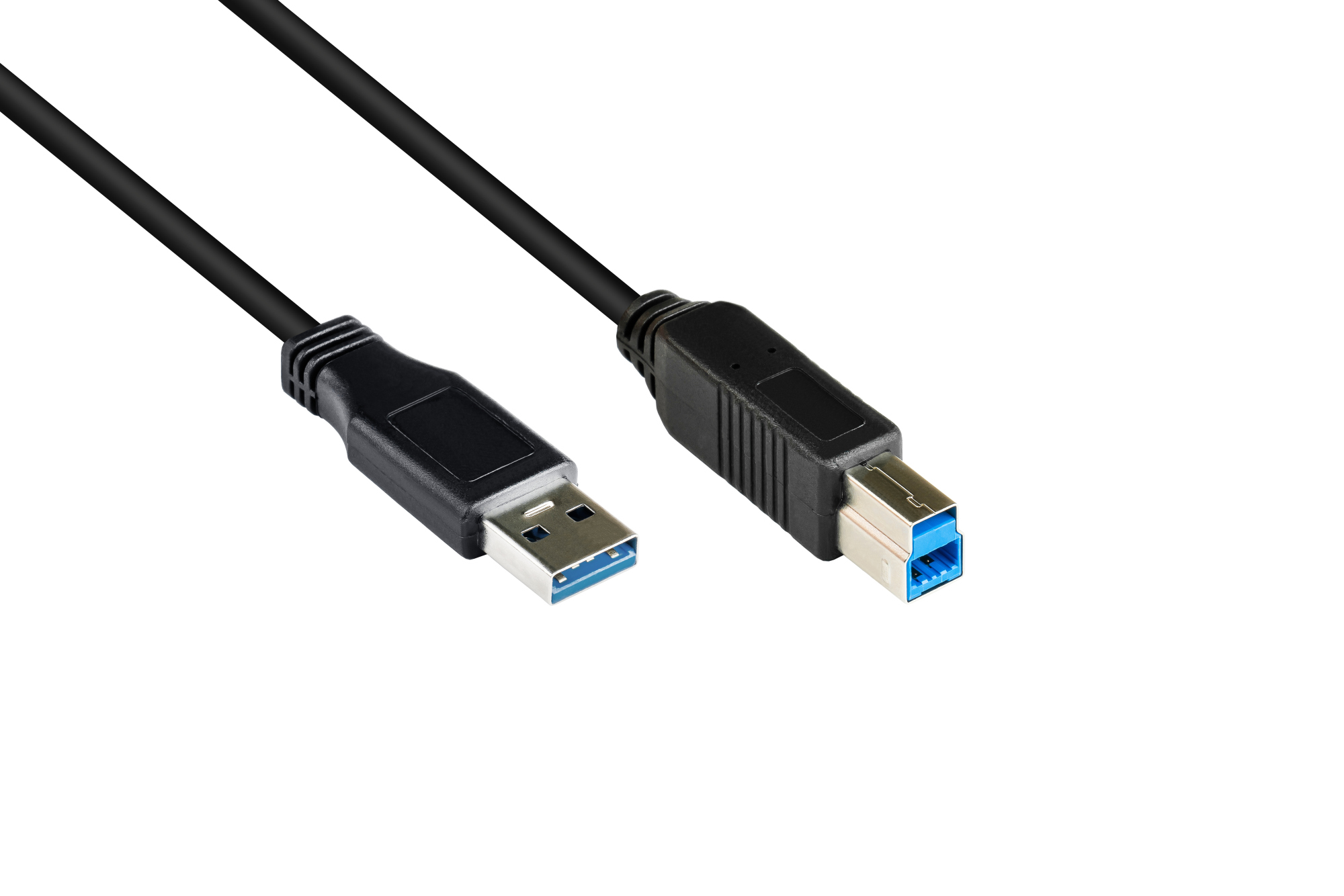 Anschlusskabel USB 3.0 Stecker A an Stecker B, schwarz, 1,8m, Good Connections®