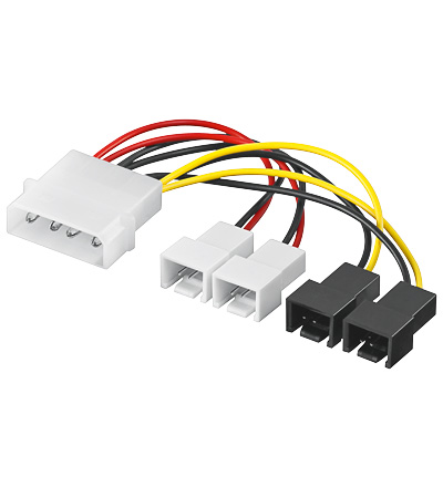 Lüfter Spannungsadapter 12V auf 5V für 4 Lüfter, Good Connections®