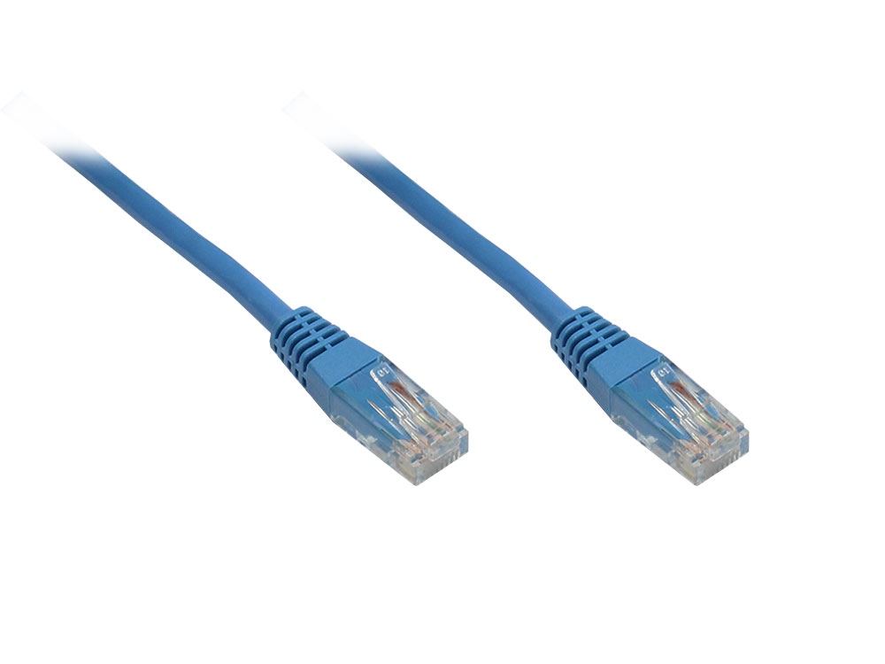Patchkabel, Cat. 6, U/UTP, blau, 7m, Good Connections®