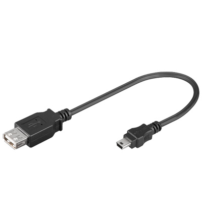 USB-Adapter, A-Buchse auf 5 pol. mini B-Stecker, 0,2m