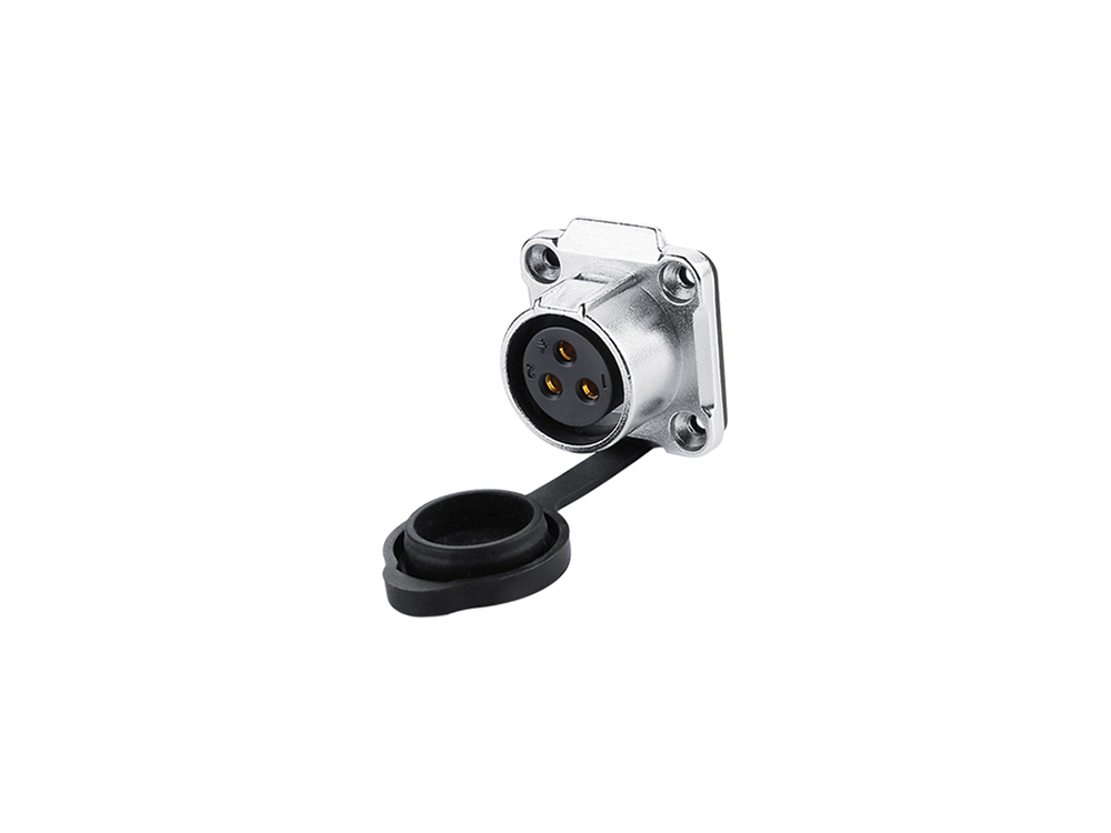 Industrie-Steckverbinder S1 - Power (3-Pin) Durchführungskupplung mit Flansch, Lötanschluss, Metall, M20, IP65/67, Good Connections®