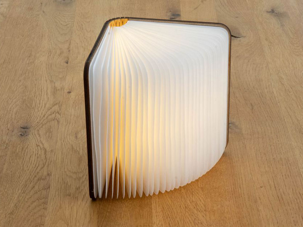 LED Lightbook [L] maple colored, 165 x 125 x 25 mm, Good Connections®