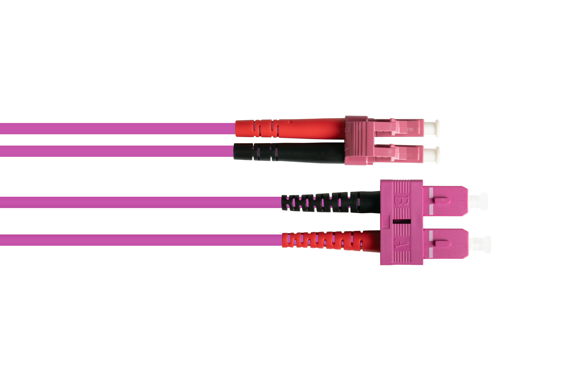 Patch cable LWL Duplex OM4 (Multimode, 50/125) LC/SC, LSZH, exchangeable polarity, 5m, Good Connections®