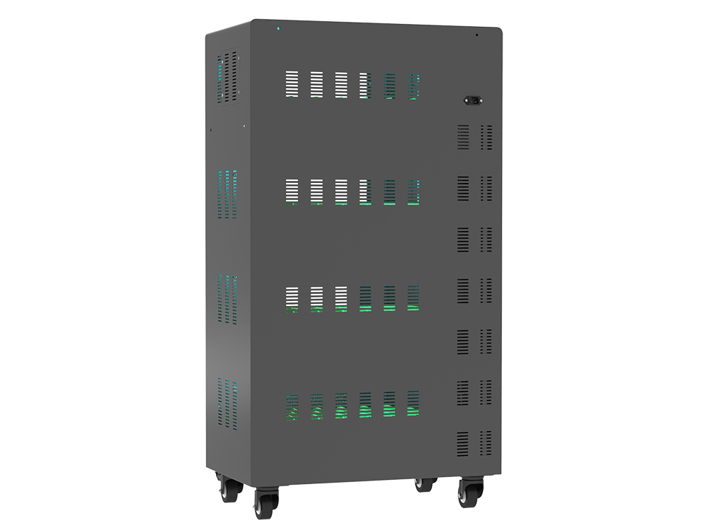 Tablet charging cart for up to 52 devices, UV-C disinfection, Smart Control, black, Good Connections®