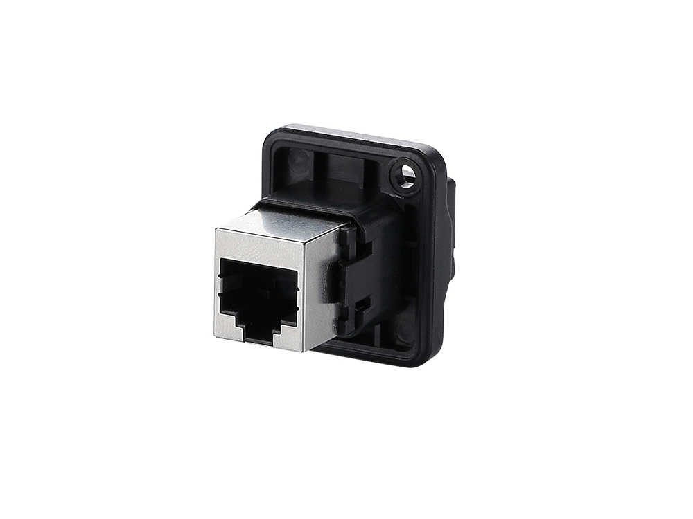 Industrial connector S6 - RJ45 feed-through coupling, RJ45 socket on both sides, Good Connections®