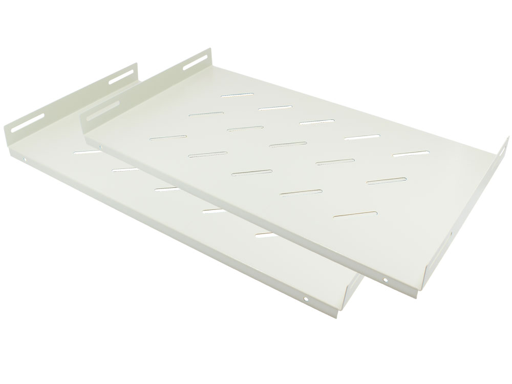 19" Shelf, side mounting, installation depth 270 mm, set of 2, light gray (RAL7035), Good Connections®