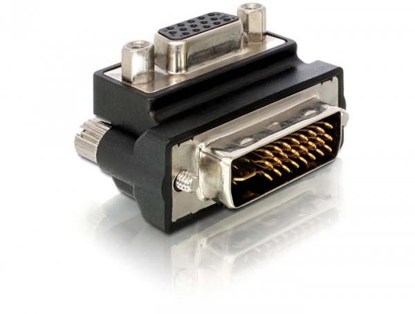 Adapter VGA-Buchse an DVI-Stecker, nach oben gewinkelt