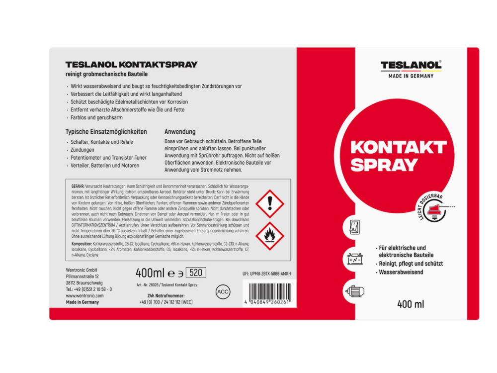 Teslanol® Kontaktspray, 400 ml