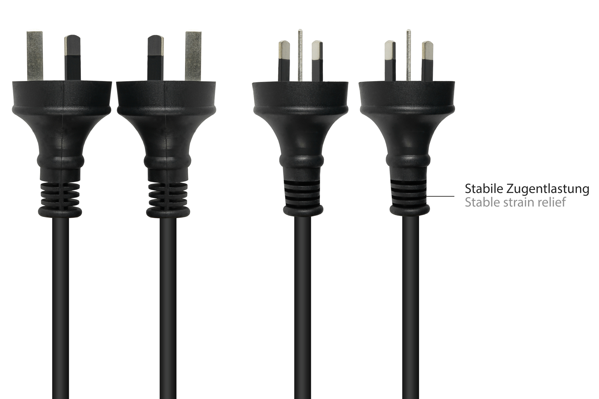 Power Cord Australia Typ I plug (AS 3112) to C5 for Notebook, SAA/Tick Mark, black, 0,75 mm², 1,8 m, Good Connections®