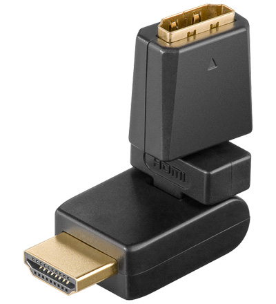 HDMI-Adapter A-Buchse an A-Stecker, abwinkelbar