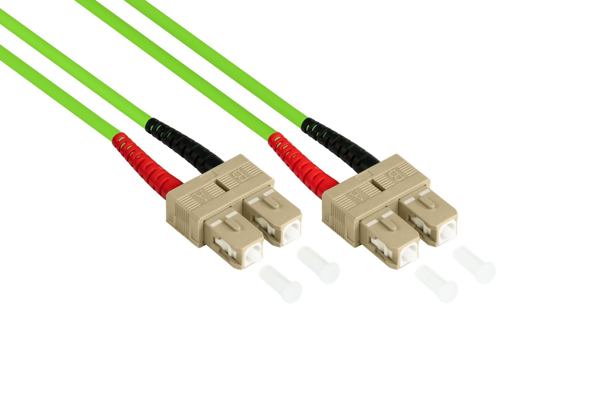 Patch cable LWL Duplex OM5 (Multimode, 50/125) SC/SC, LSZH, exchangeable polarity, 2m, Good Connections®