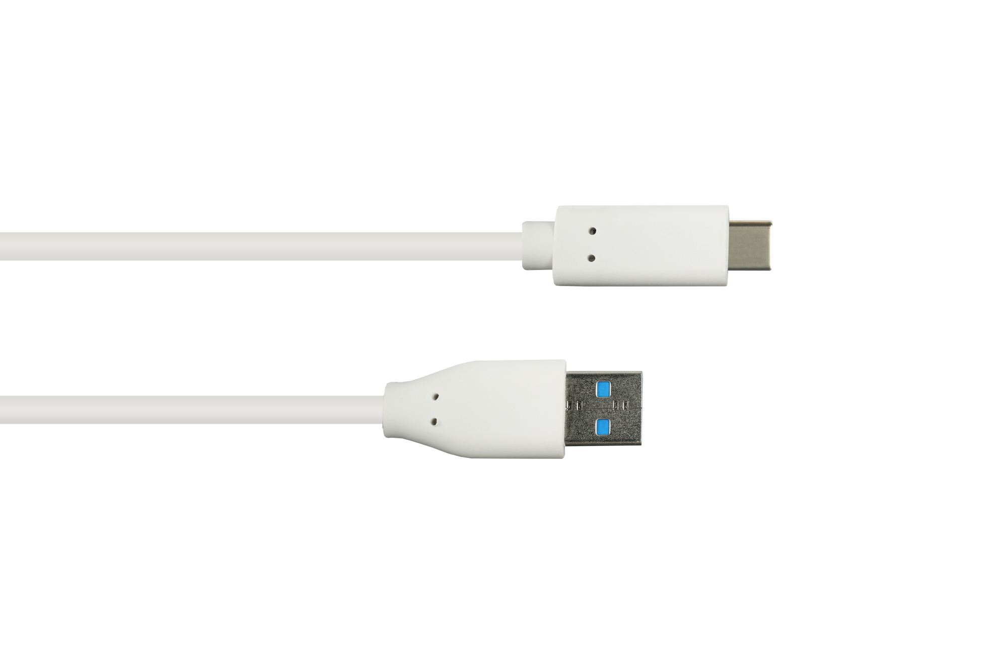 Connecting cable USB 3.2 Gen.2 (10GBit/s / 3A), male A to USB-C™ male, CU, white, 1m, Good Connections®