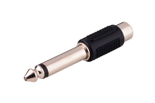 Audio Adapter 6,3mm Klinke Mono Stecker / Cinch Buchse