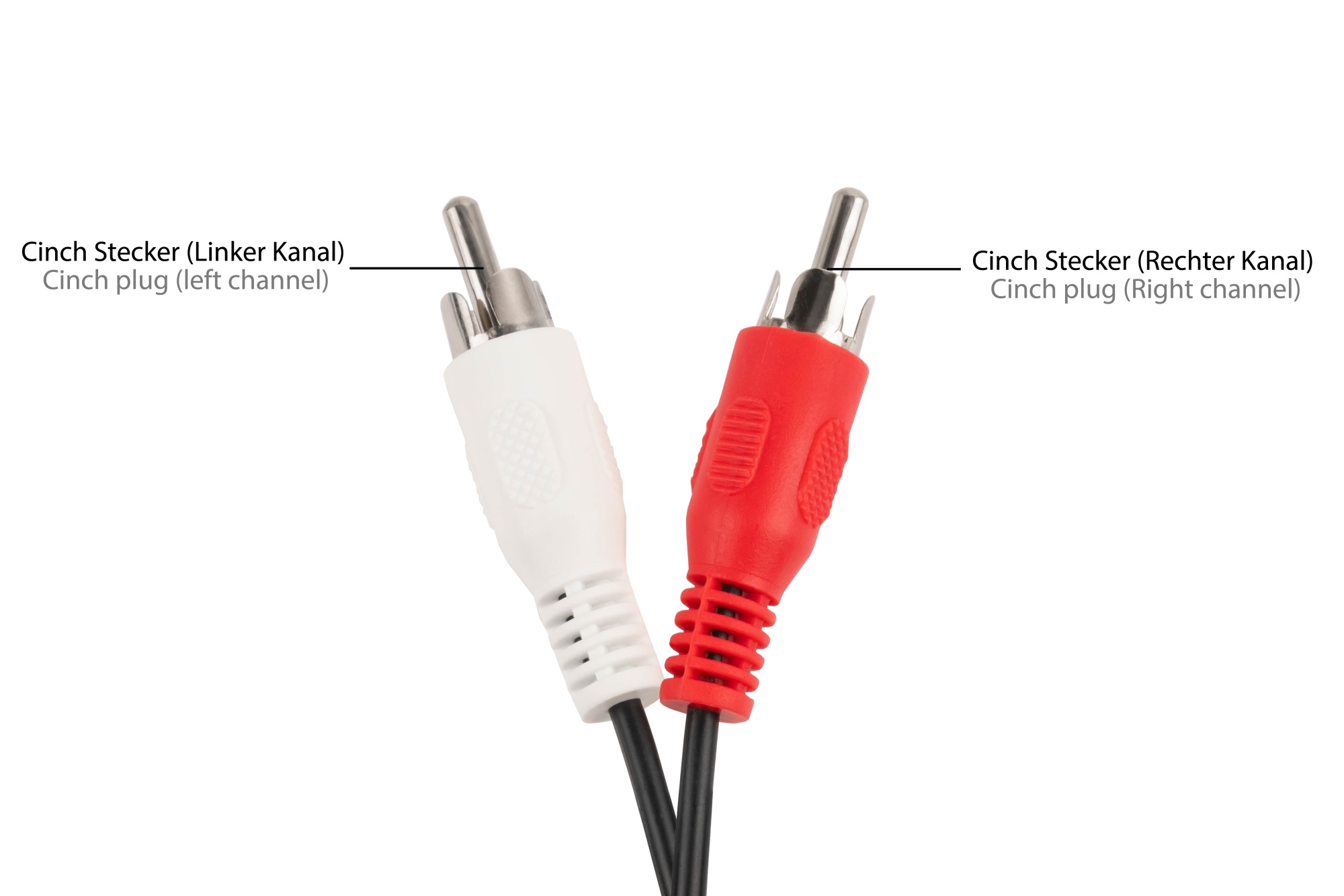 Audio adapter 2x Cinch plug to 5-pin DIN socket, 0.2m, Good Connections®