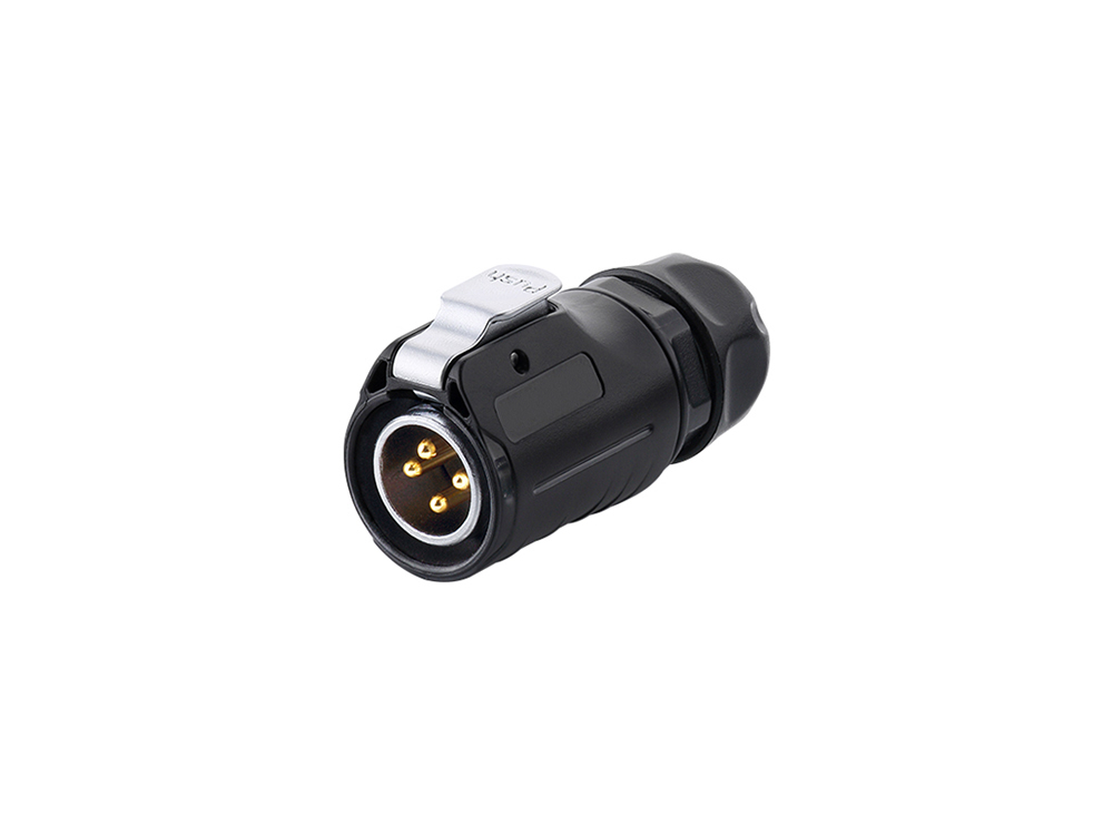 Industrial Connector S1 - Power (4-pin) Plug with click locking, solder termination, M20, IP65/67, Good Connections®