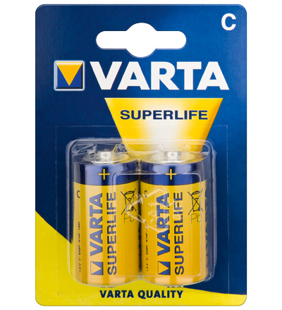 Varta® Battery (2014) Superlife (Alkali Baby) R 14 VSL (C) 1,5V, 2x, Blister
