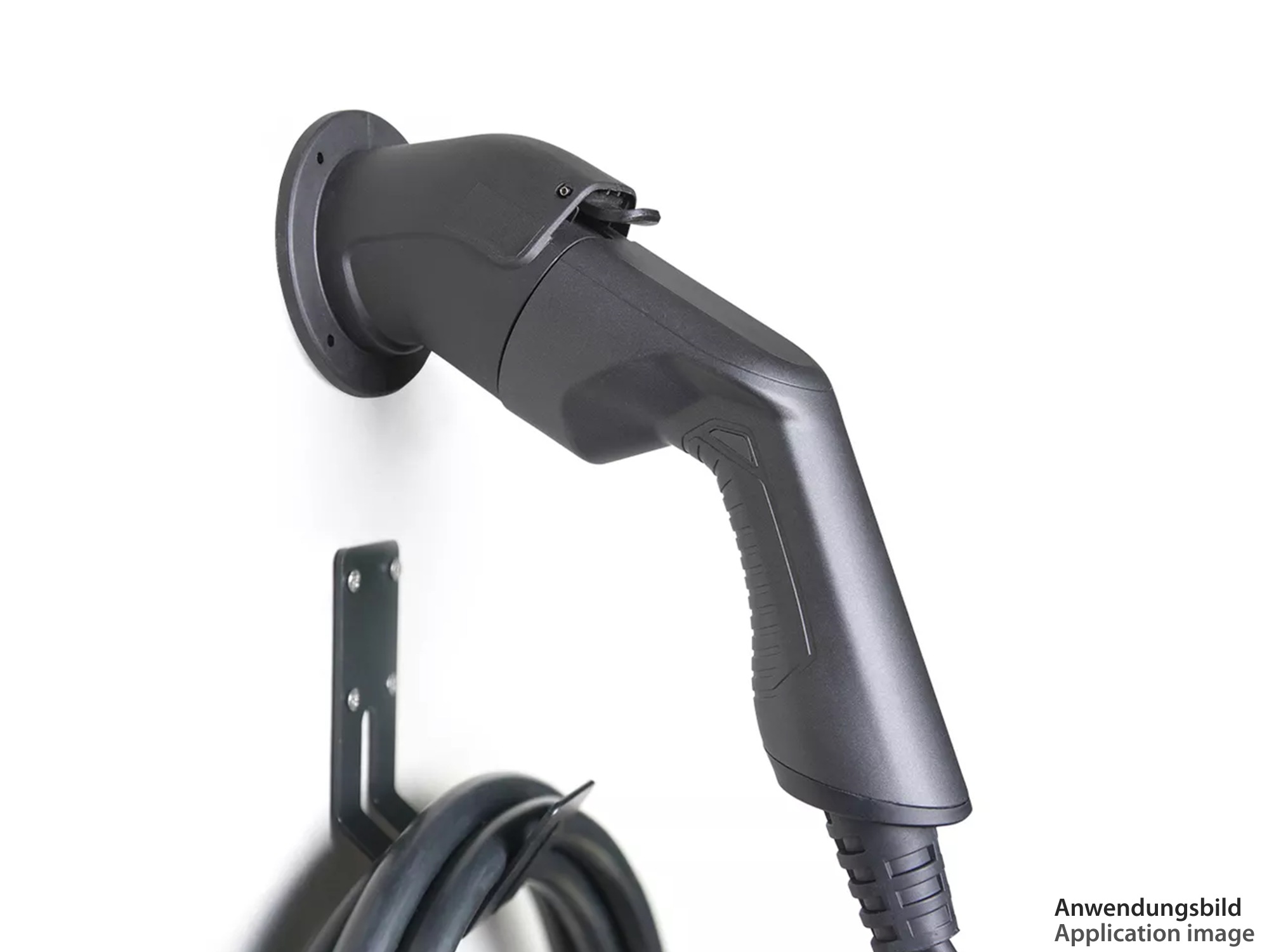 kabelmeister® Wandhalterung und Kabelbügel für Typ 2 Ladekabel von Elektro- und Hybridfahrzeugen