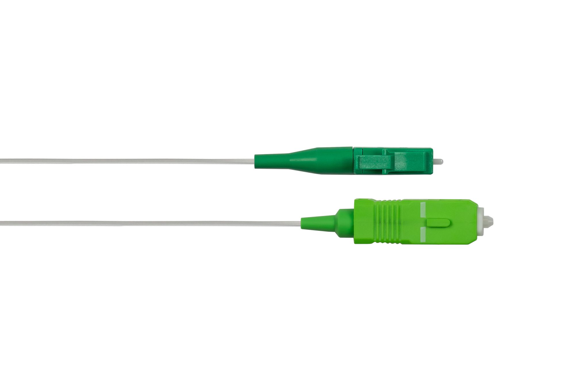 kabelmeister® LWL-Patchkabel OS2 Simplex, LC/APC - SC/APC, G.657.B3, 0,9mm, transparent, 30m