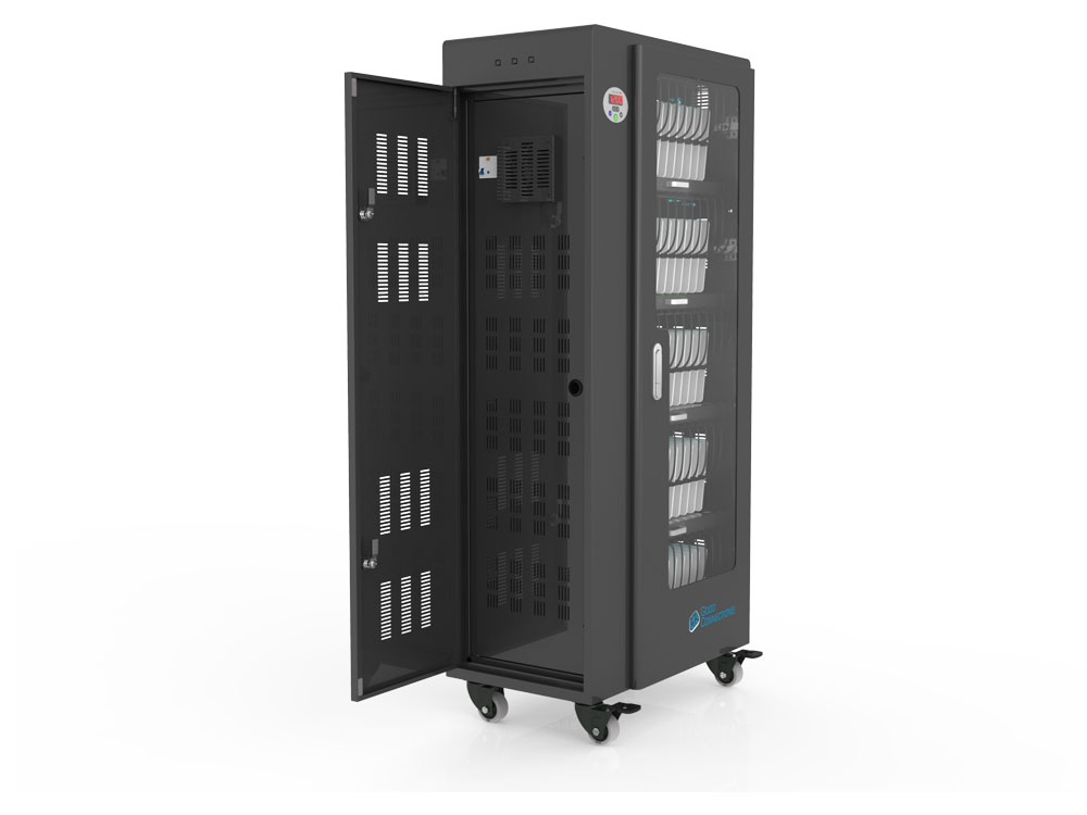 Good Connections® ANTARES T65 Tablet-Ladewagen, UV-C Desinfektion, schwarz