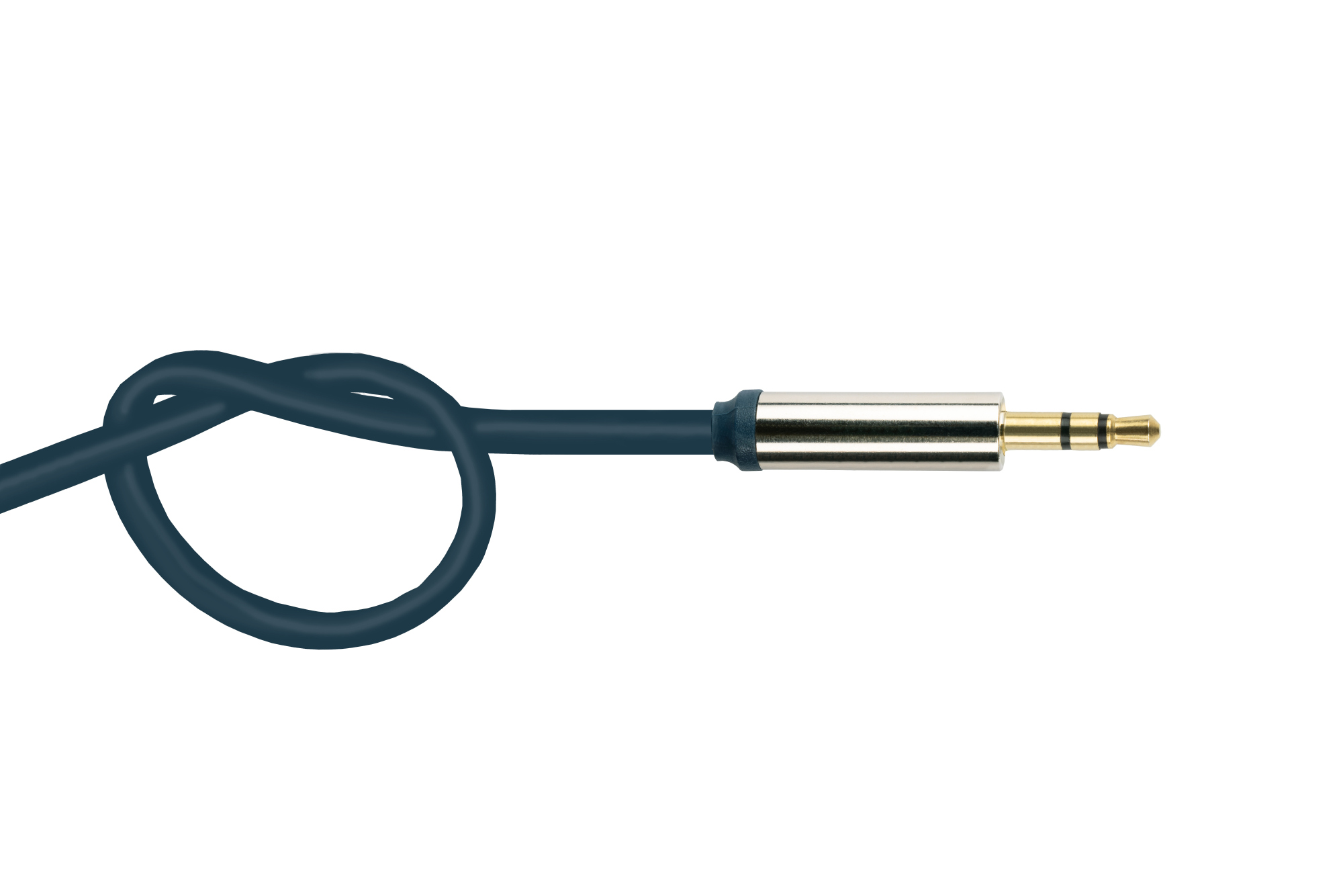 Audio Verlängerungskabel SmartFLEX, High-Quality, 3-poliger 3,5mm Klinkenstecker an Klinkenbuchse, dunkelblau, 1m, Good Connections®