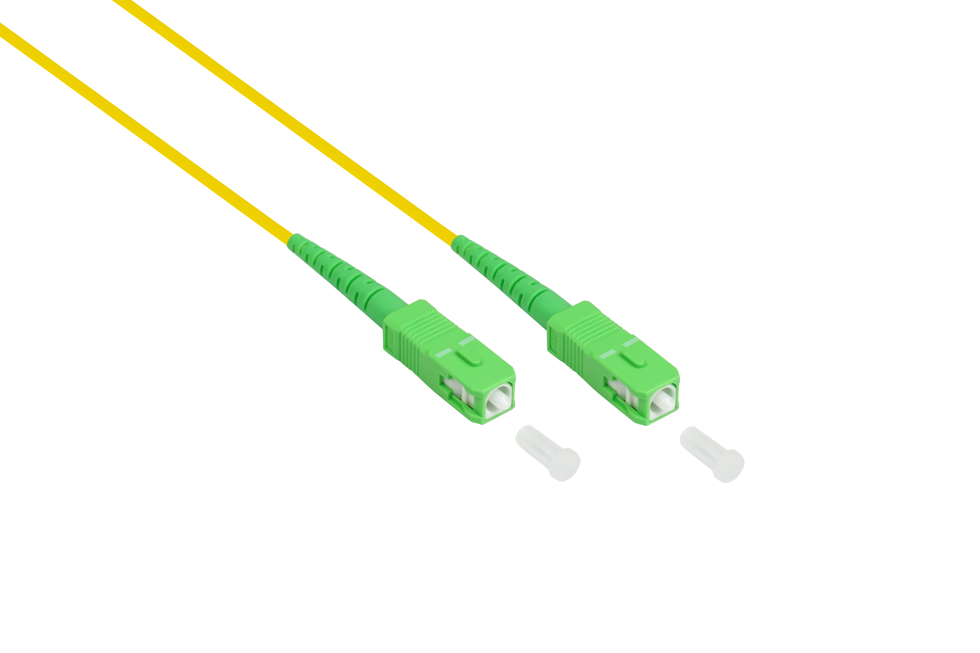 Patchkabel LWL Simplex OS2 (Singlemode, 9/125) SC (APC) / SC (APC), LSZH, 5m, Good Connections®