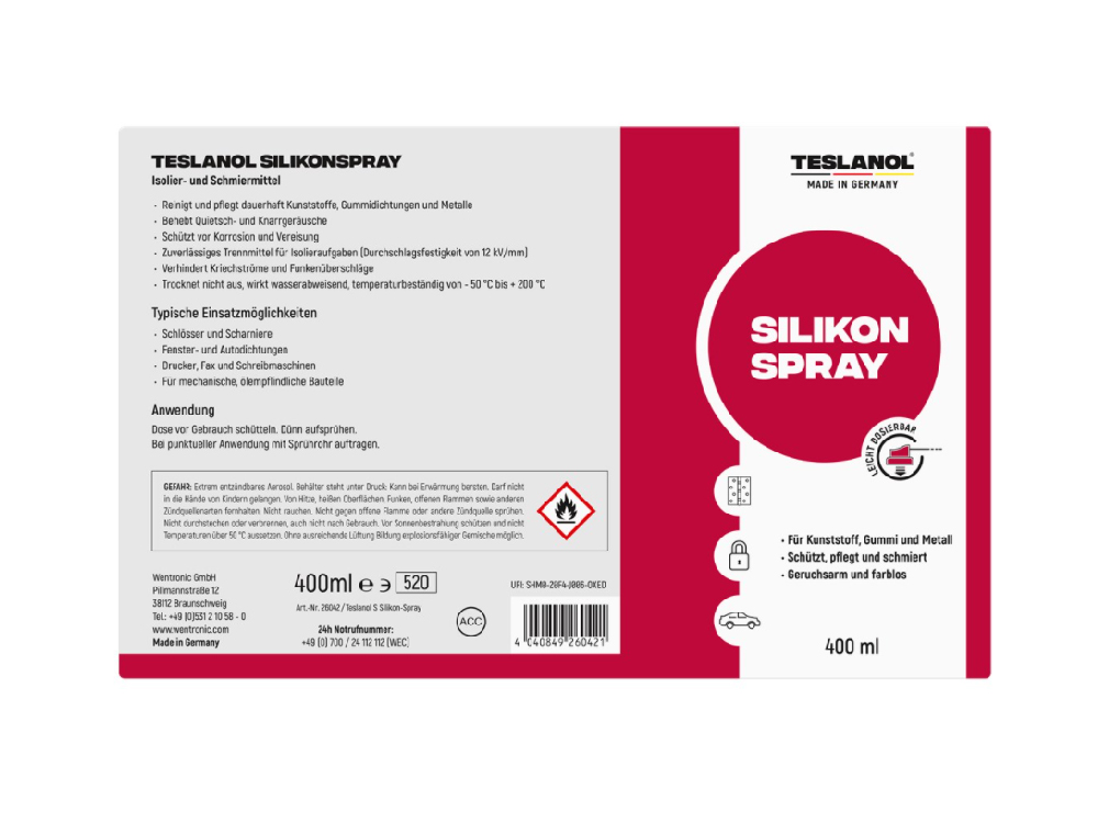 Teslanol® Silikonspray, 400 ml