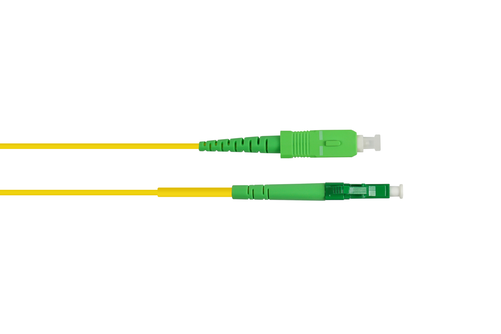 Fiber optic patch cable simplex OS2 (singlemode, 9/125) LC (APC) / SC (APC), LSZH, 10m, Good Connections®