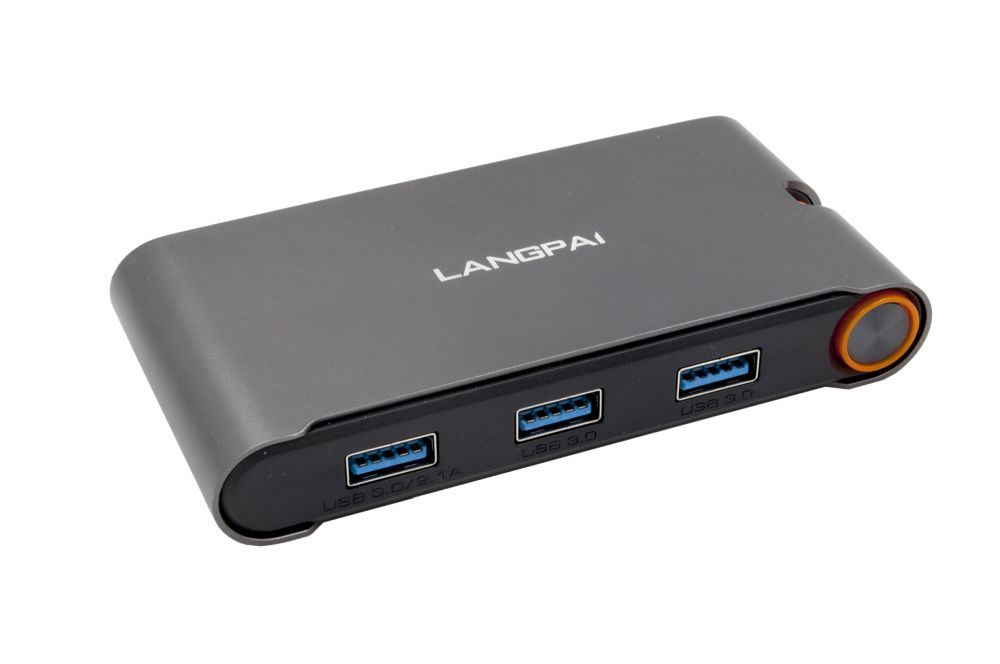 7 in 1 USB 3.1 Gen.1 Metall HUB (Dockingstation), VGA, HDMI, LAN, 2x USB 3.0, 1x USB 3.1 Gen.1 (2,1A)-Port, Exsys® [EX-1220HM]